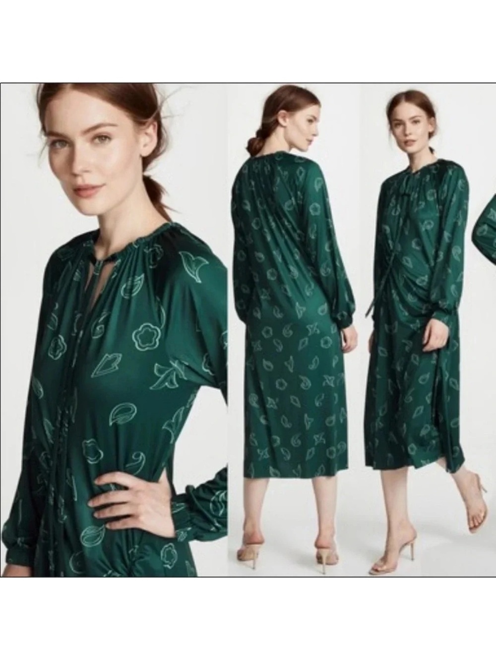 TIBI Remi Print on Jersey Long Dress - Size 4